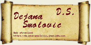 Dejana Smolović vizit kartica